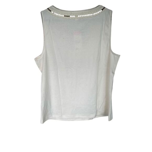 Sigrid Olsen Cream Scoopneck Tank - NWT - Picture 2 of 4